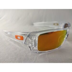 Oakley Gascan Crystal Clear Fire Iridium Sunglasses NWOT Pre-Luxottica USA Made